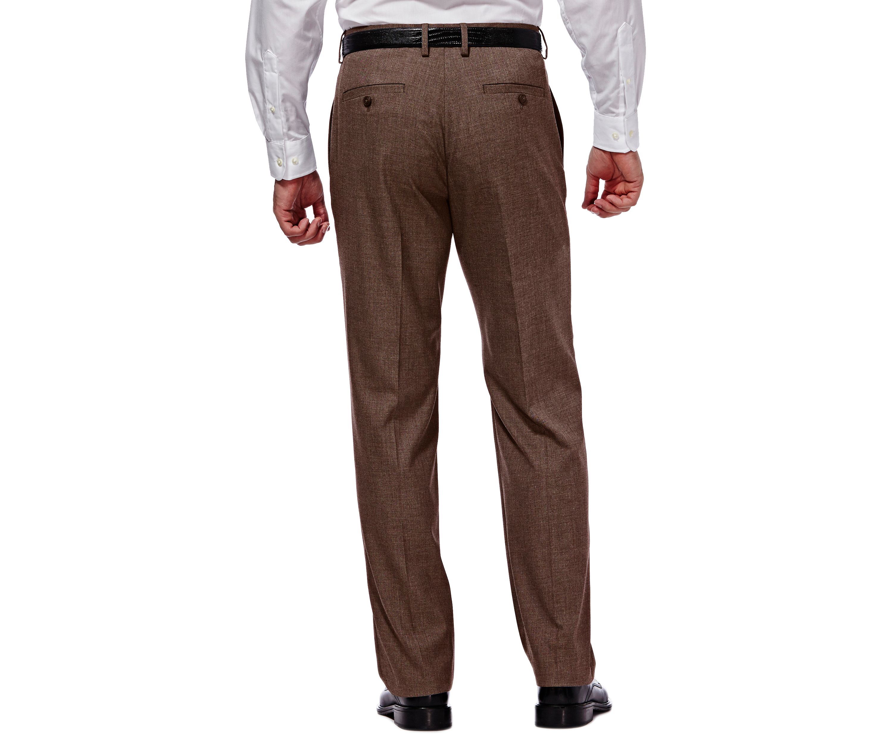 Stretch Sharkskin Classic Fit Pleat Front Suit Pants