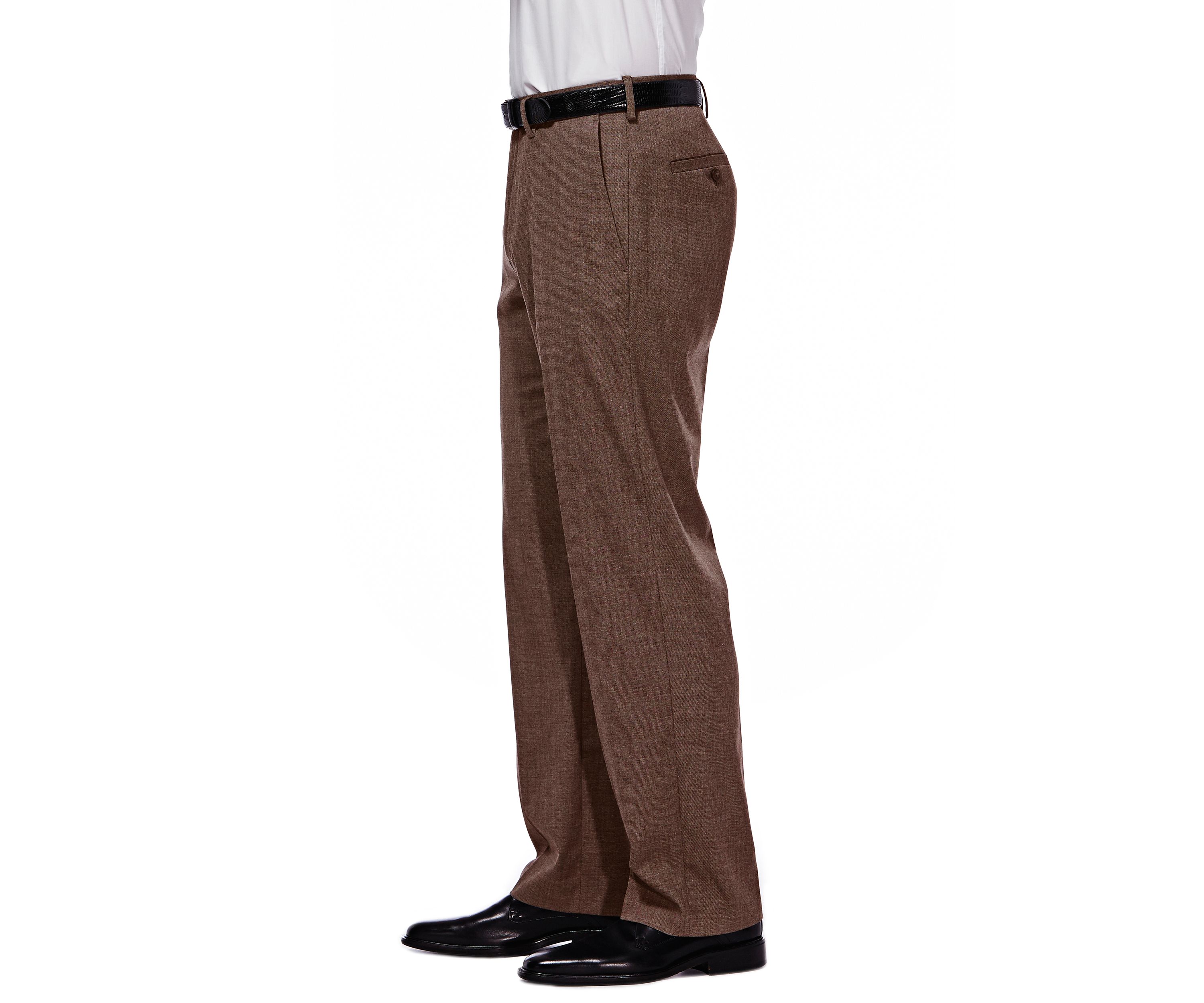 Stretch Sharkskin Classic Fit Pleat Front Suit Pants