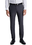 Ultra Slim Flat Front Herringbone Suit Separate Pants 
