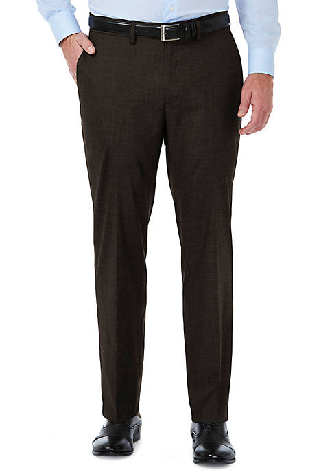 Stretch Sharksin Tailored Fit Flat Front Suit Pant