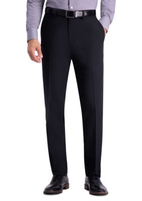 Haggar Men's Active Series Herringbone Slim Fit Suit Separate Pants, Black, 40 x 32