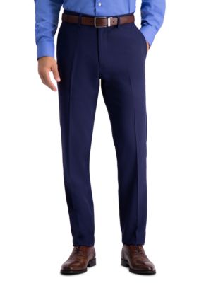 Haggar Men's Active Series Herringbone Slim Fit Suit Separate Pants, Blue, 33 x 32