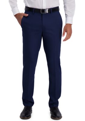 Men's Stretch Basket Weave Slim Fit Flat Front Premium Flex Waistband Suit Separate Pants