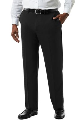 Big & Tall Stretch Sharkskin Classic Fit Flat Front Suit Pants