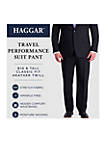 Big & Tall Stretch Travel Performance Heather Twill Classic Fit Suit Separate Pants