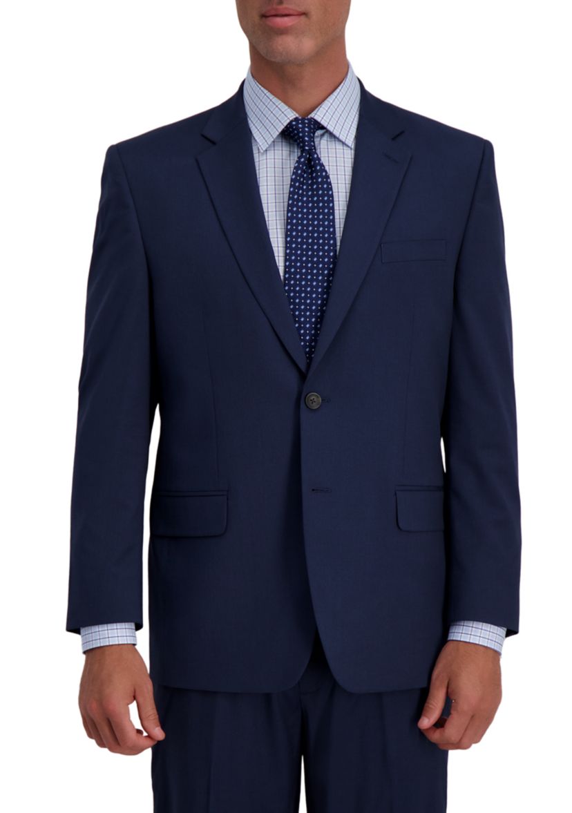 Mens Stretch Houndstooth Classic Fit 2 Button Center Vent Suit Separate Coat
