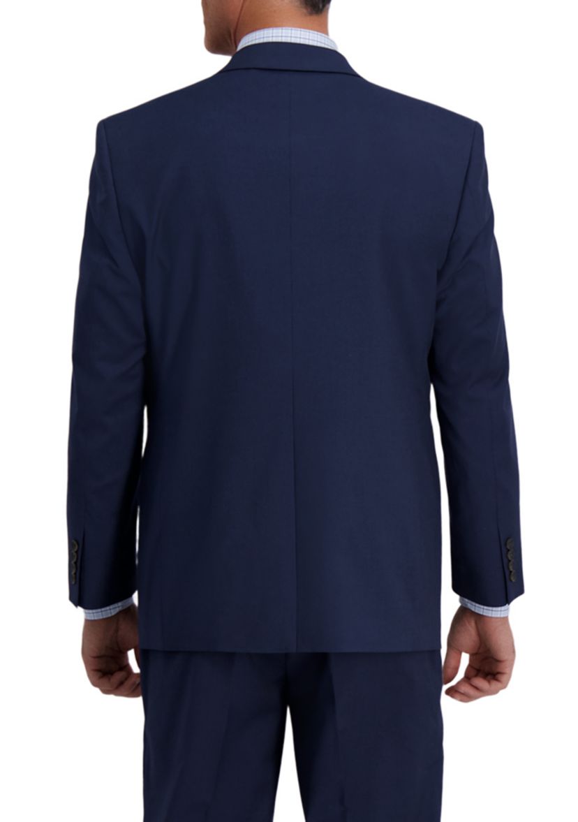 Mens Stretch Houndstooth Classic Fit 2 Button Center Vent Suit Separate Coat
