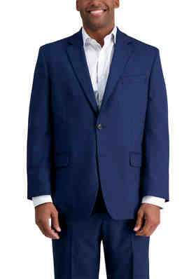 Haggar Mens Travel Performance Stria-Stripe Tailored-Fit Suit Separate Pant 