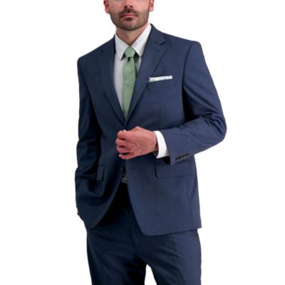 J.M. Haggar Mens 4-Way Stretch Diamond Weave Classic Fit Suit Separate  Pant, Dark Grey, 52R 