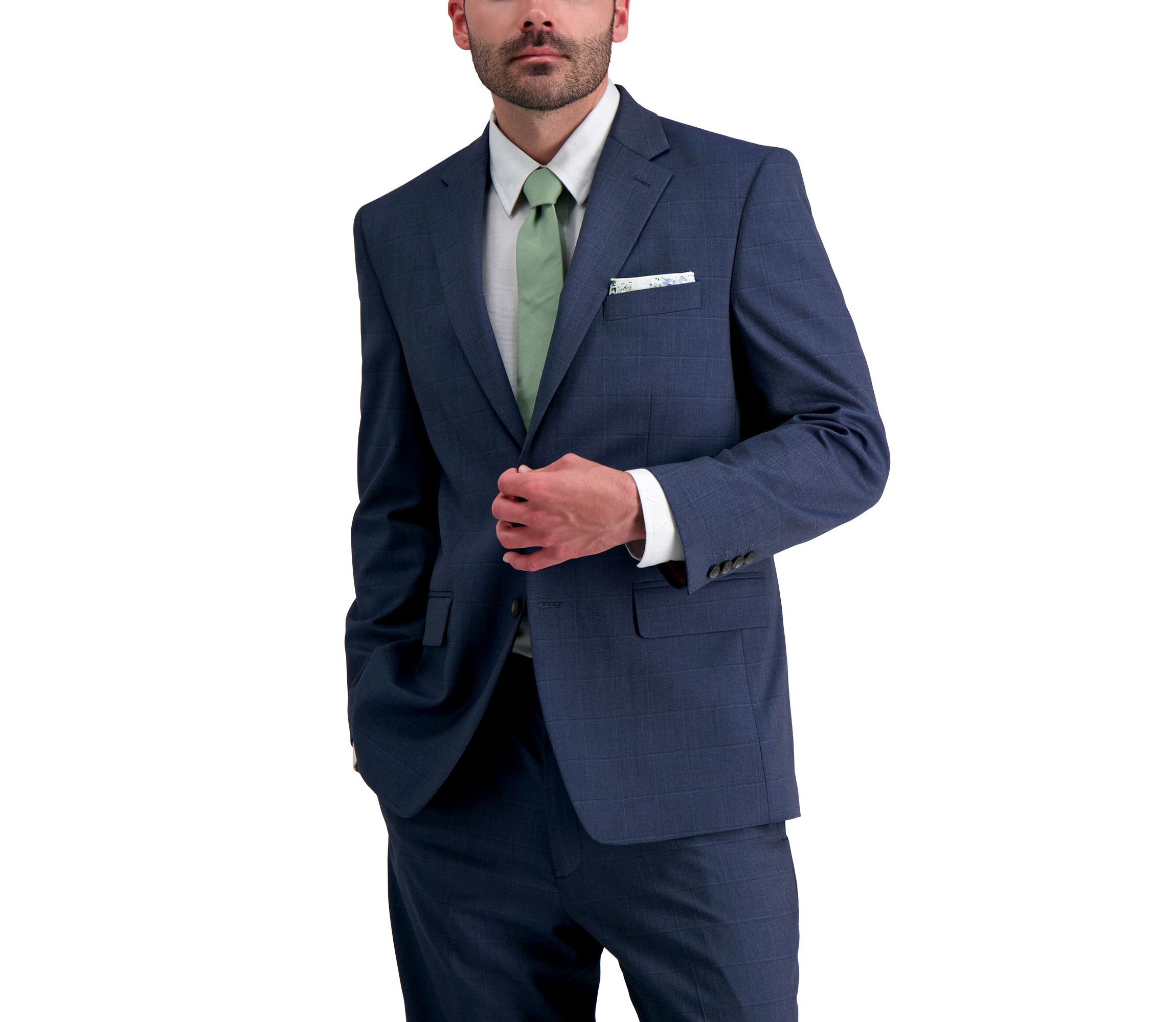 J.M. Haggar™ Classic Sharkskin Windowpane Suit Jacket