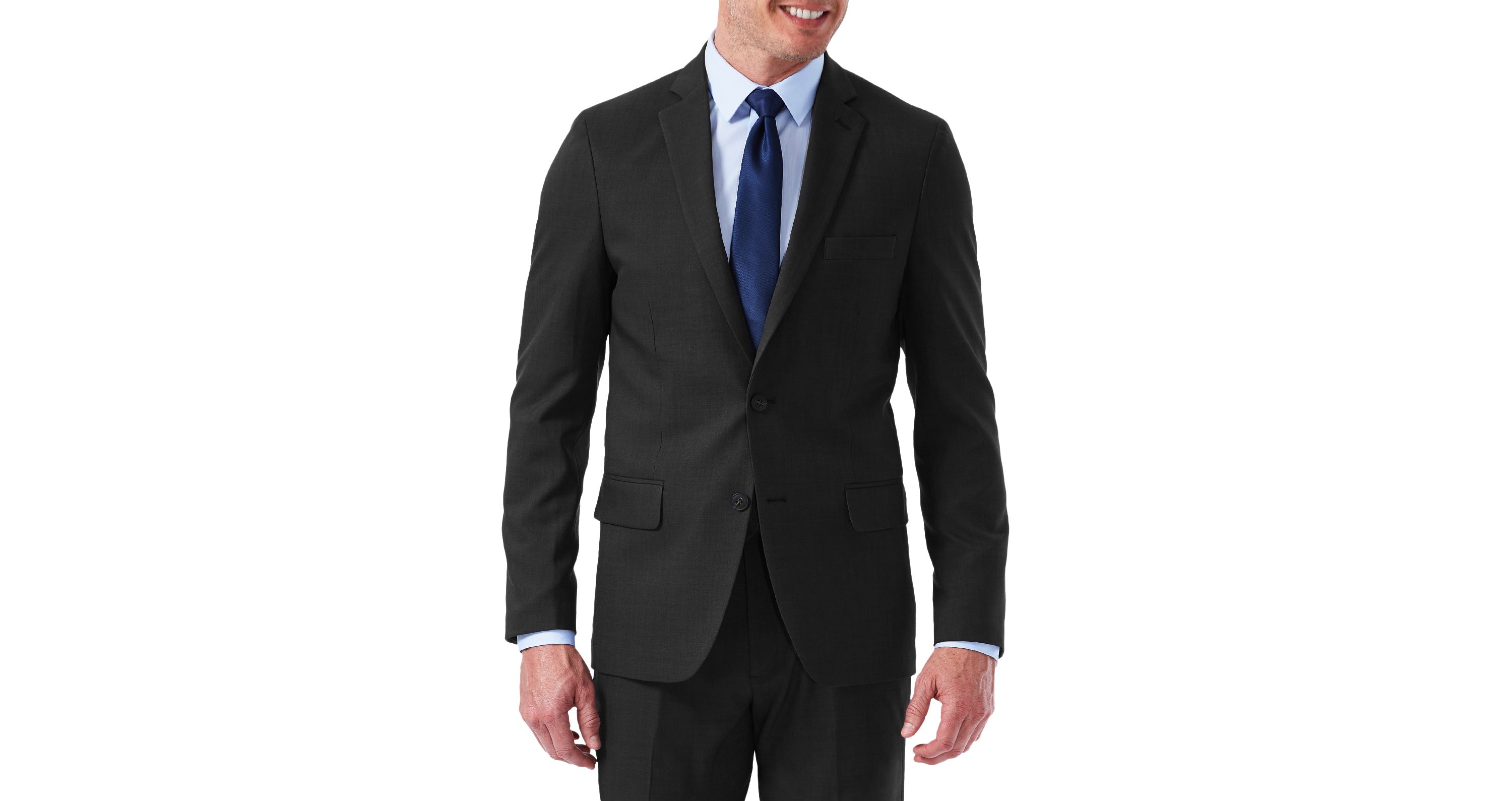 EXS Stretch Performance Slim Fit Melange Gabardine Suit Coat