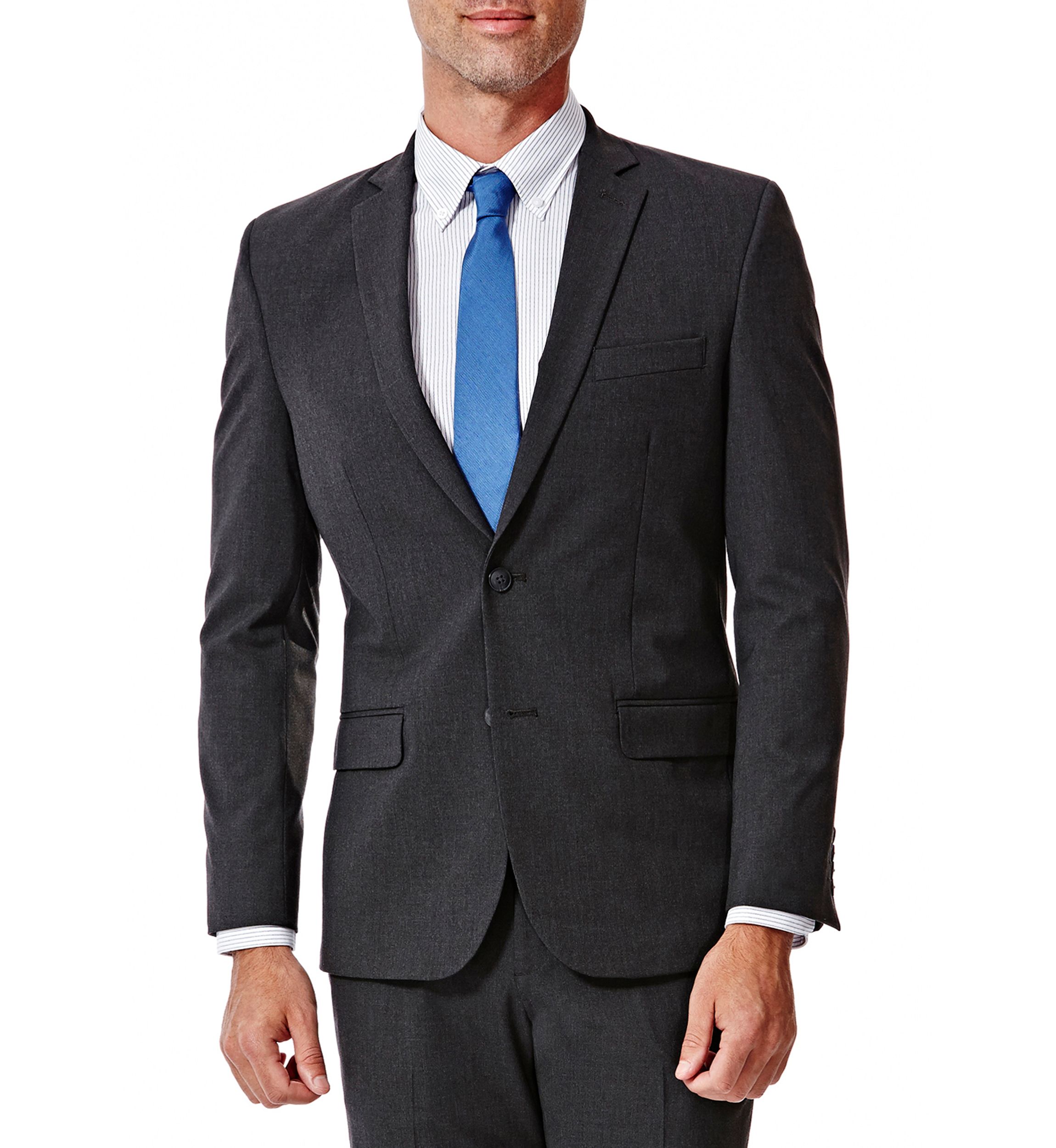 4 Way Stretch Solid Gab Slim Fit Suit Separate Coat
