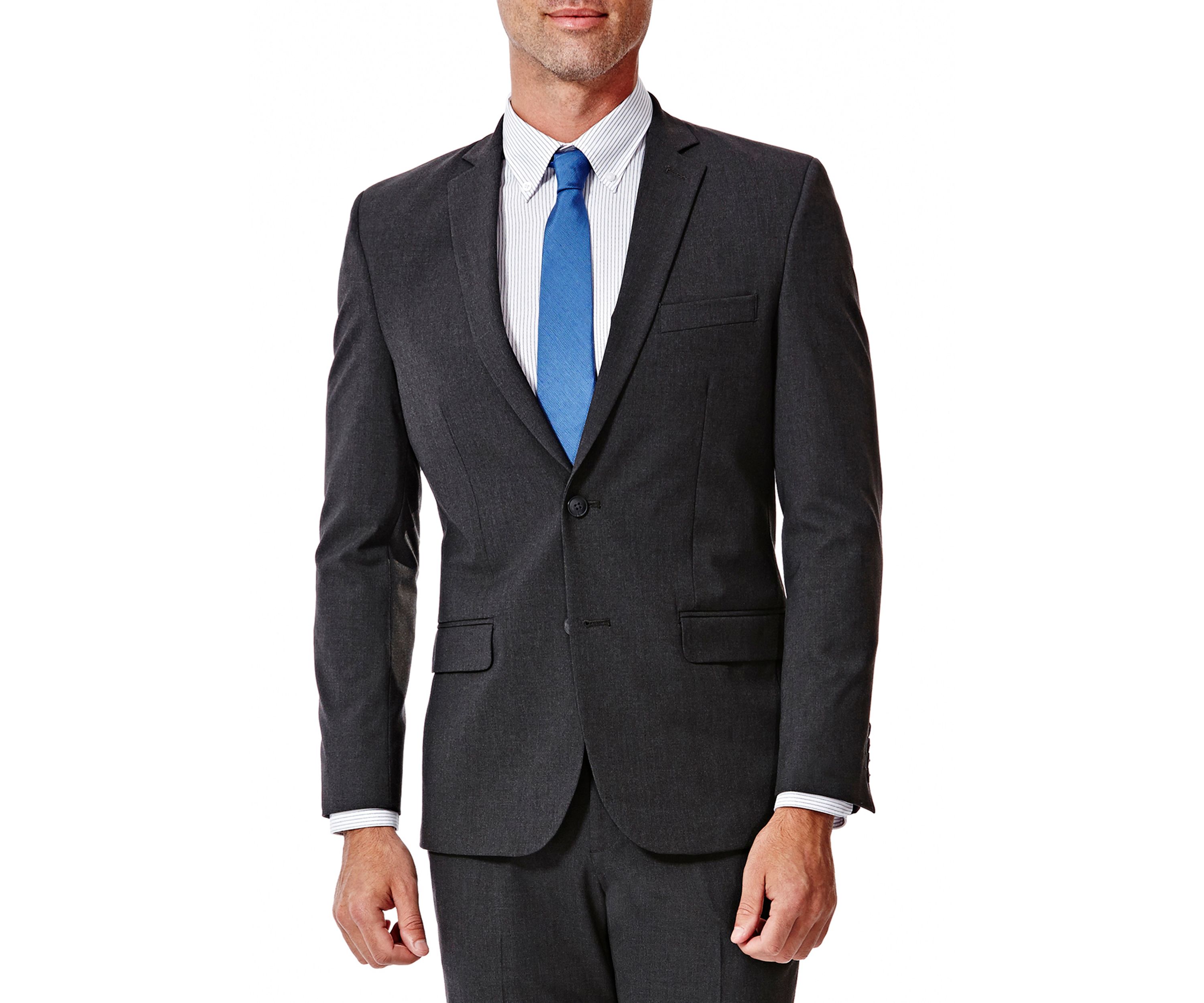 4 Way Stretch Solid Gab Slim Fit Suit Separate Coat