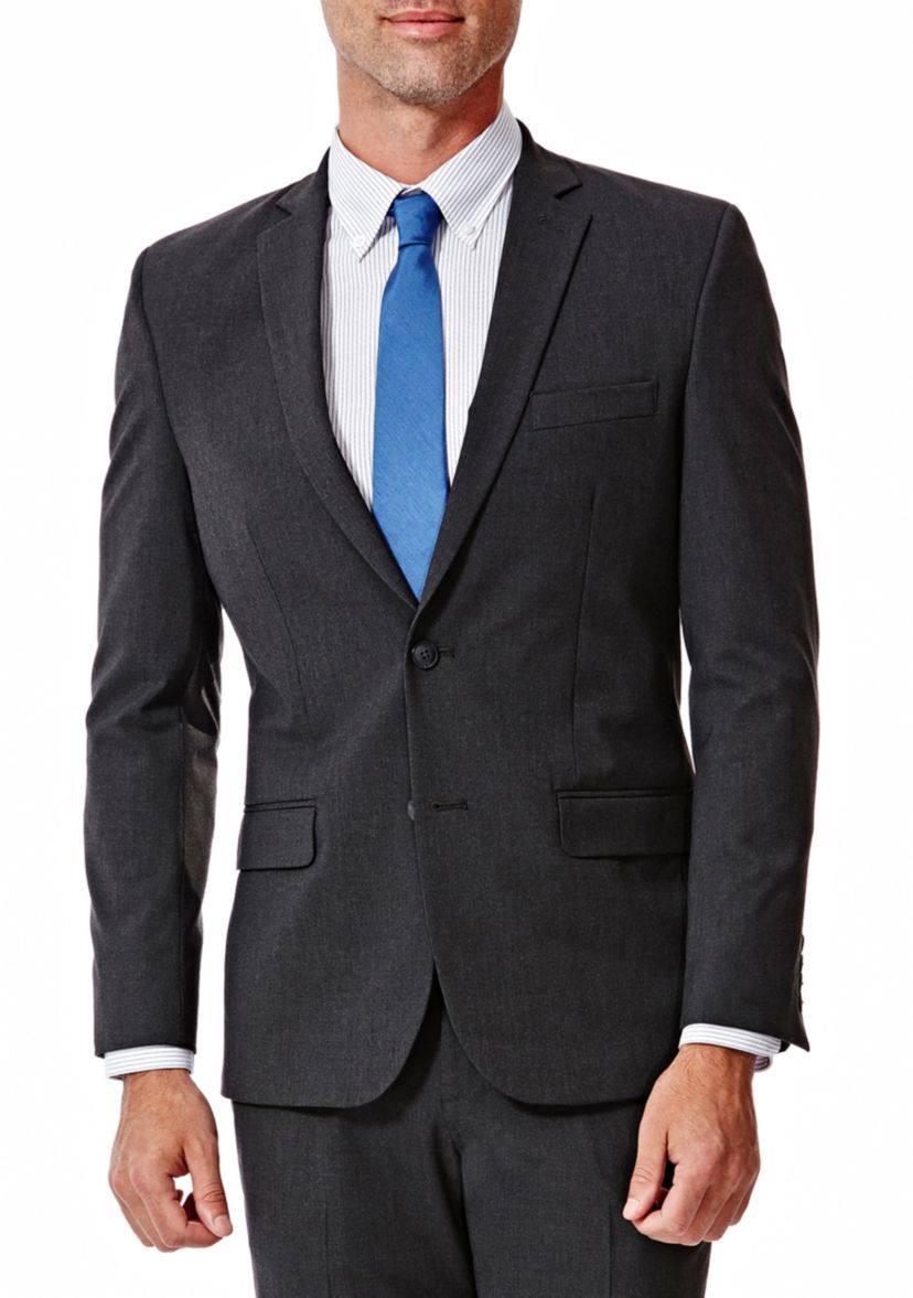 4 Way Stretch Solid Gab Slim Fit Suit Separate Coat