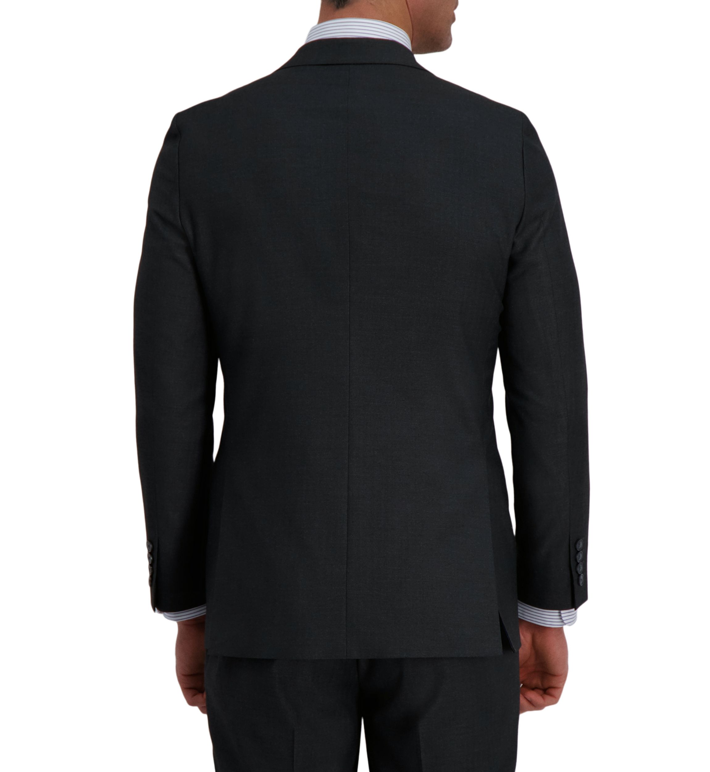 Mens Signature Herringbone Tailored Fit Two Button Flap Pocket Suit Separate Coat