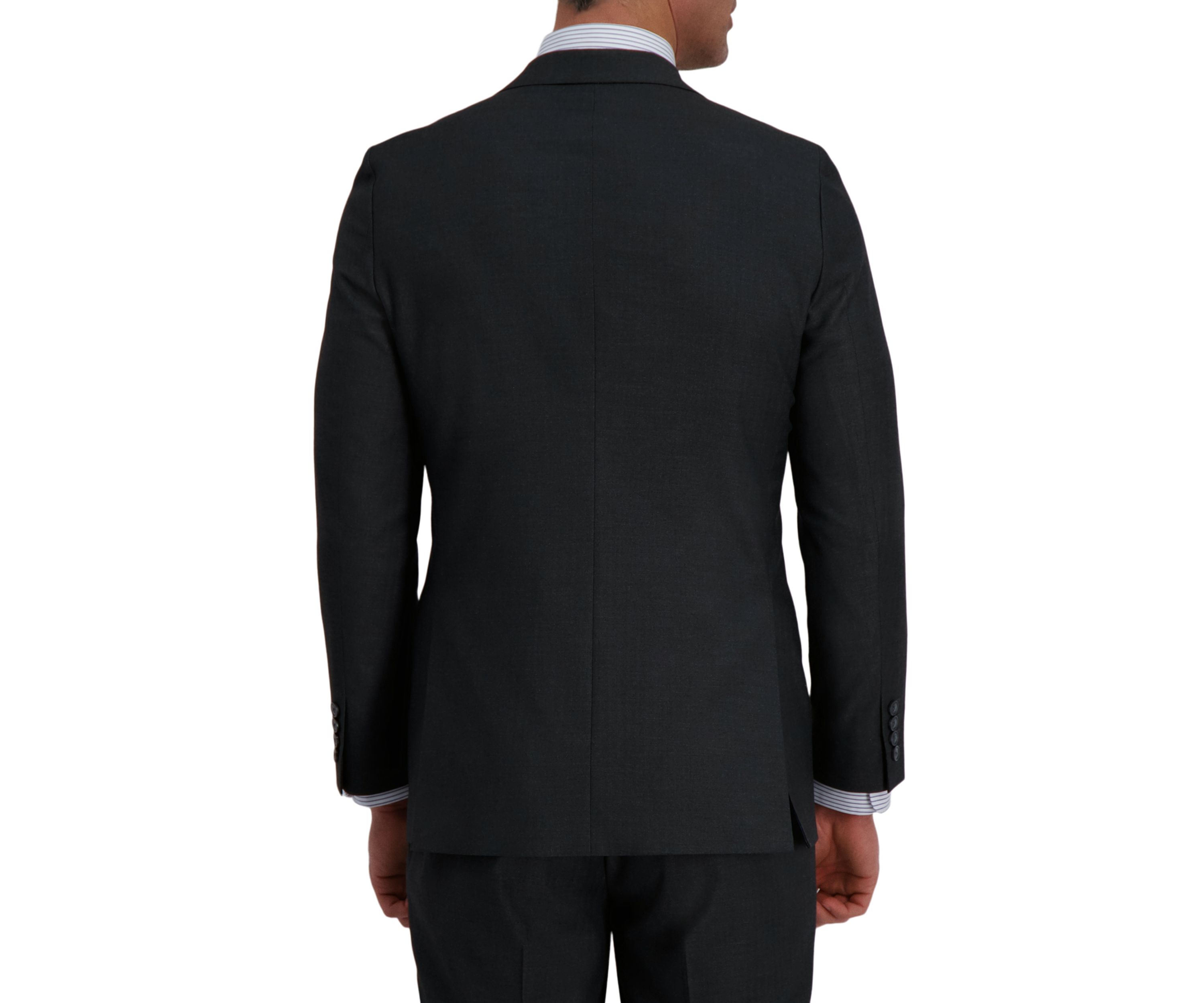 Mens Signature Herringbone Tailored Fit Two Button Flap Pocket Suit Separate Coat