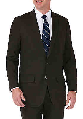 Black Haggar Mens Premium Stria Tailored Fit Suit Separate Pant 38Wx32L J.M 
