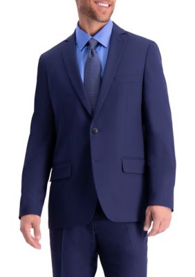Haggar Men's Active Series Herringbone Slim Fit Suit Separate Coat, 46 Regular