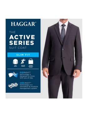 Active Series Herringbone Slim Fit Suit Separate Coat