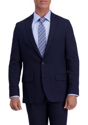 Haggar Men's Stretch Windowpane Slim Fit 2 Button Side Vent Suit Separate Coat