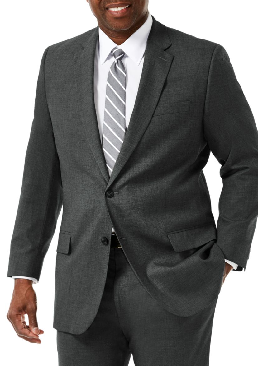Big & Tall Stretch Sharkskin Classic Fit Suit Coat