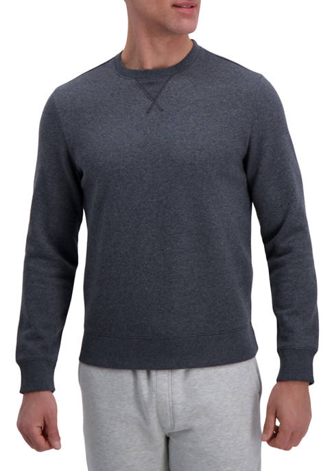Haggar® Crewneck Solid Fleece Sweatshirt