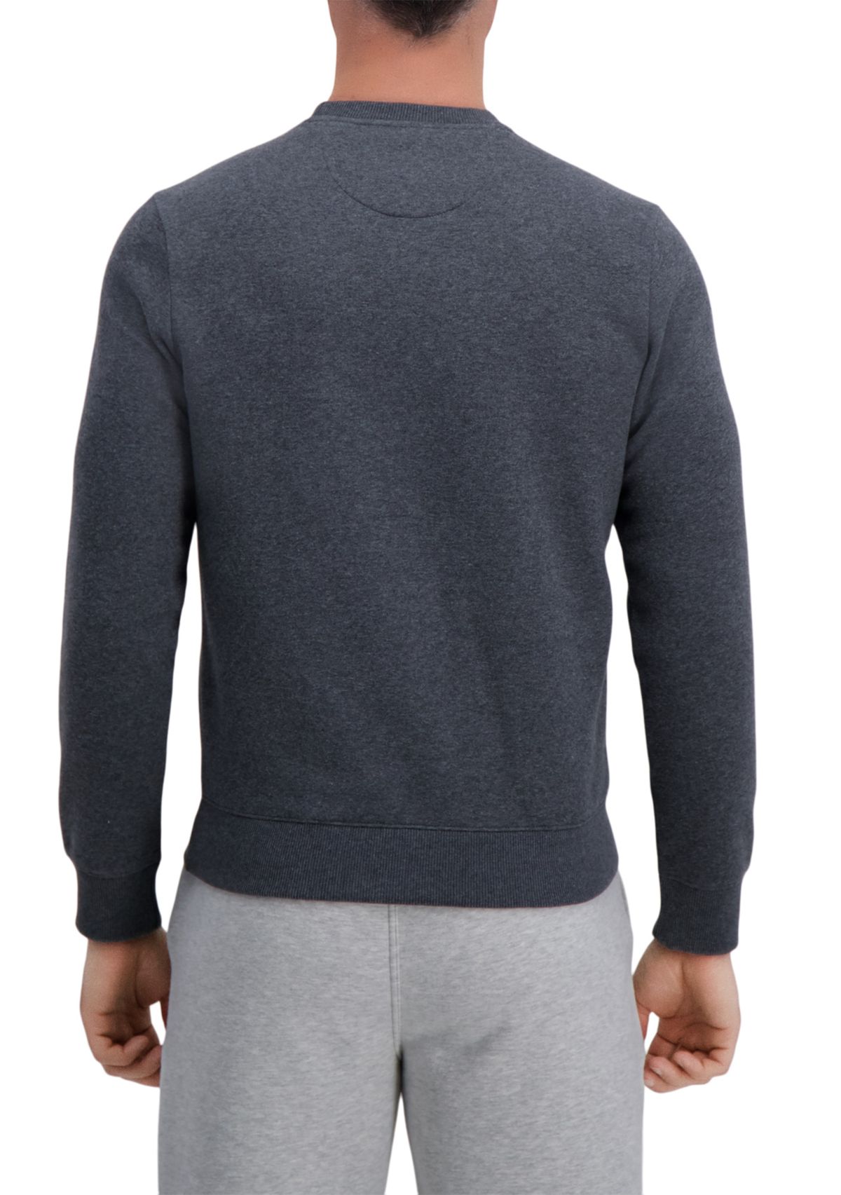 Crewneck Solid Fleece Sweatshirt