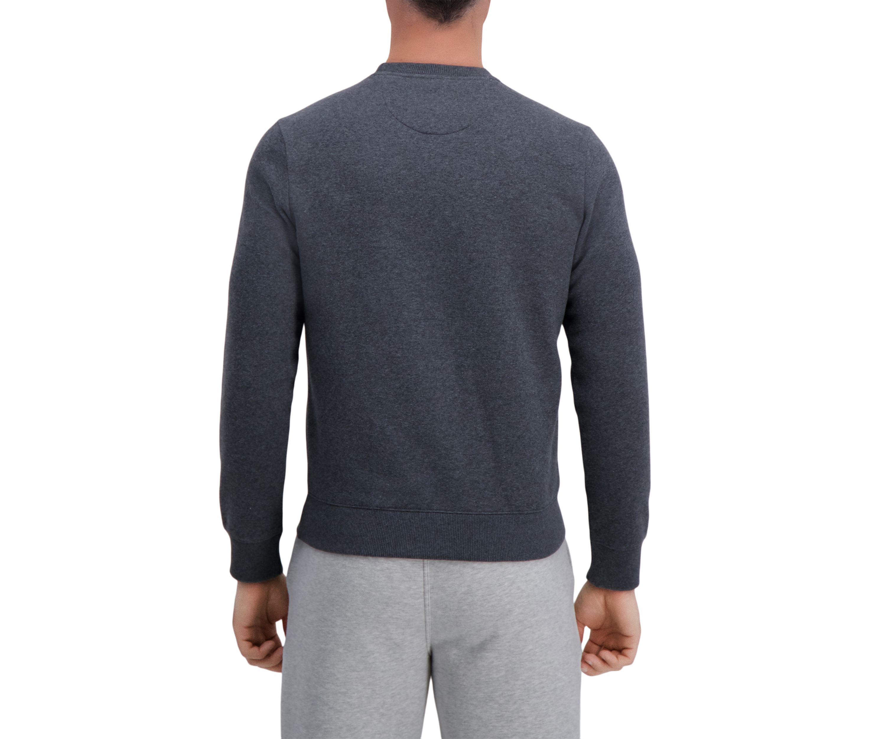 Crewneck Solid Fleece Sweatshirt