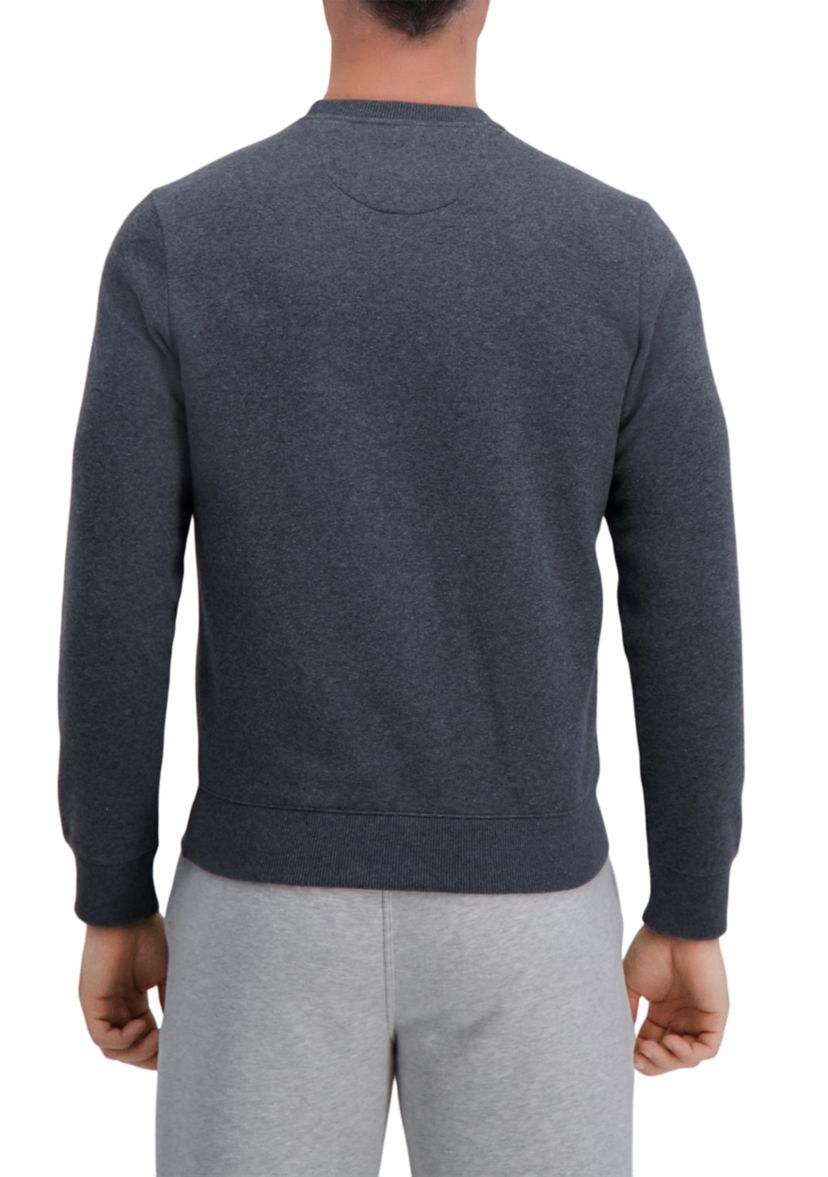 Crewneck Solid Fleece Sweatshirt