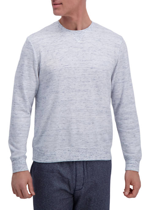 Haggar® Crewneck Slub Jersey Fleece Sweatshirt