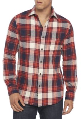 mens flannel shirts belk