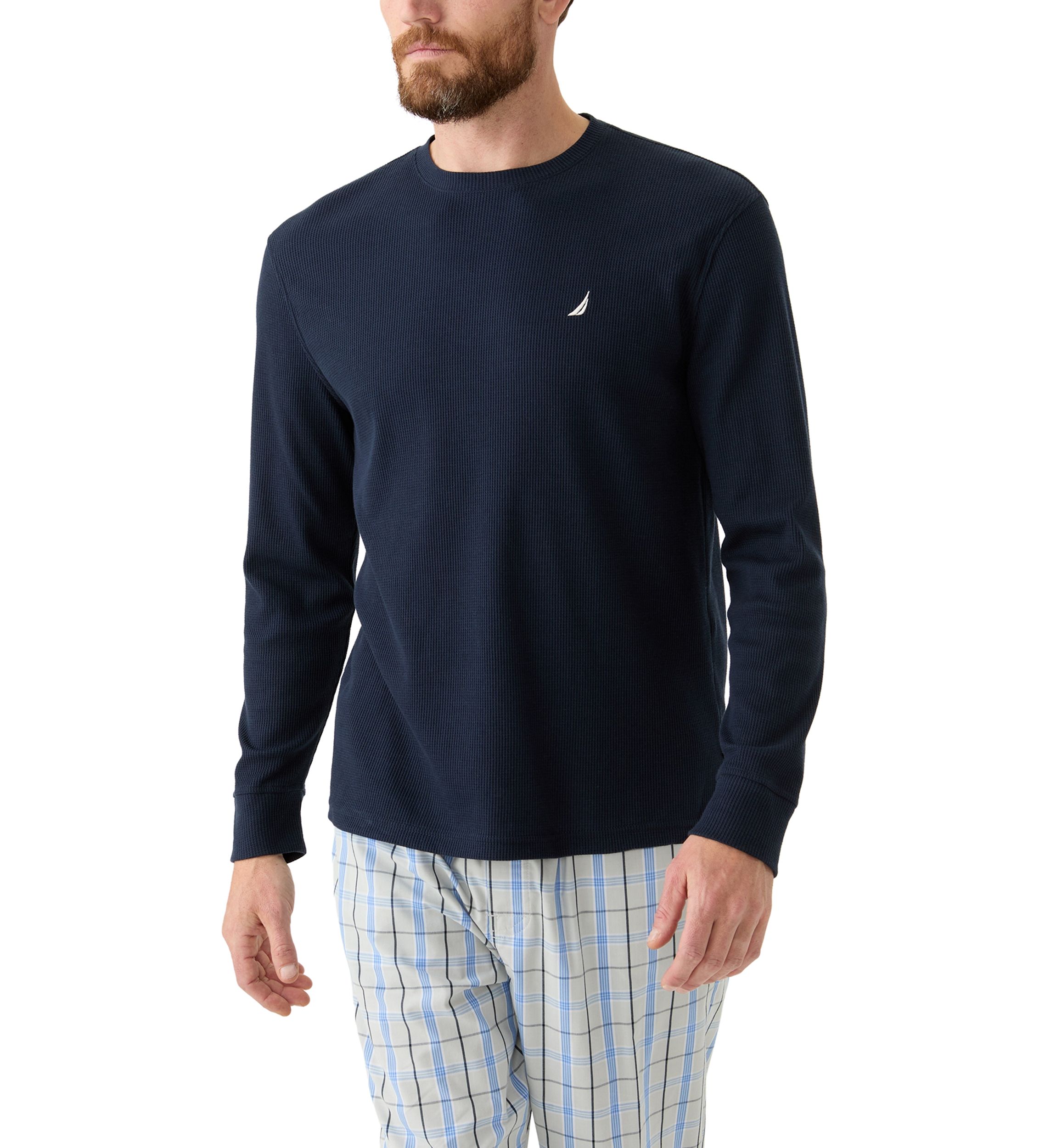 Waffle Long-Sleeve Sleep T-Shirt