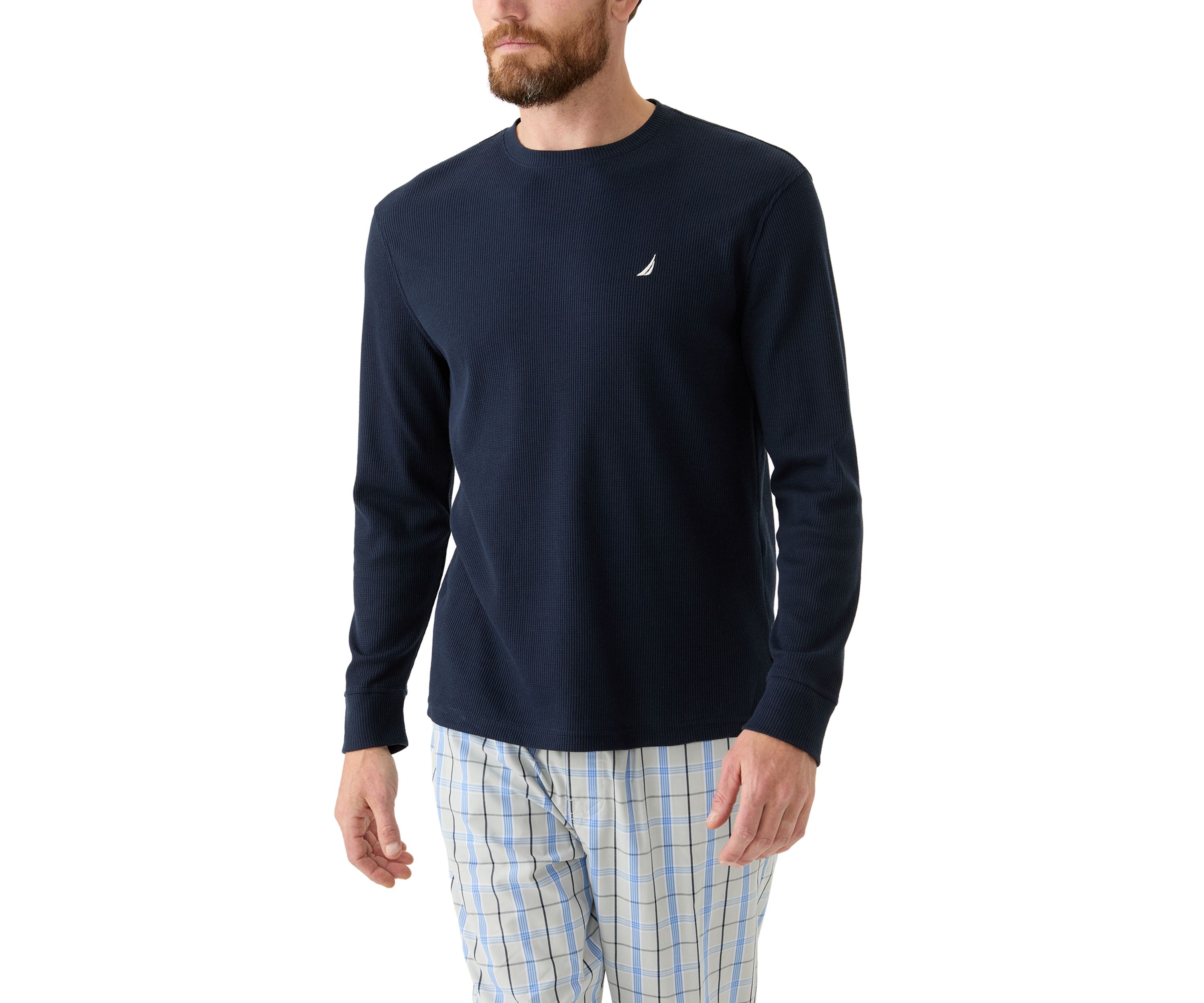 Waffle Long-Sleeve Sleep T-Shirt