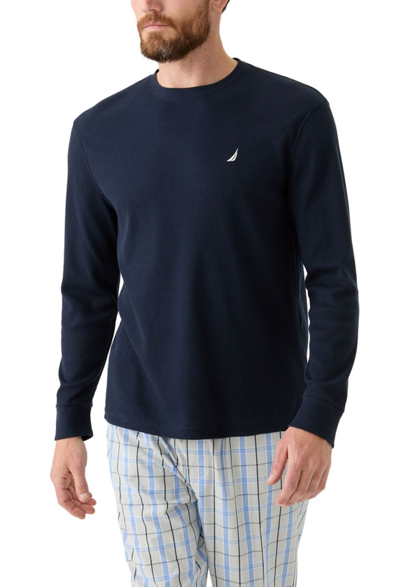 Waffle Long-Sleeve Sleep T-Shirt