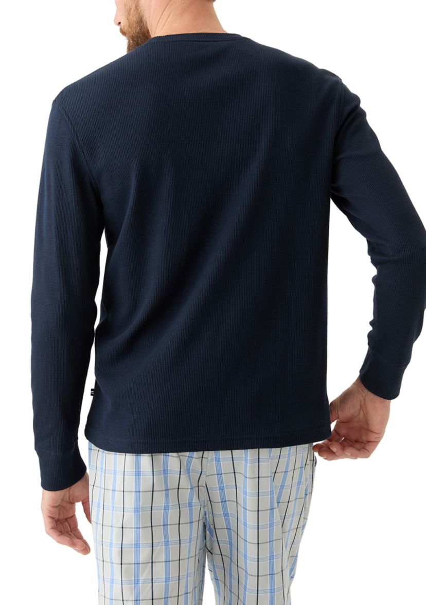 Waffle Long-Sleeve Sleep T-Shirt