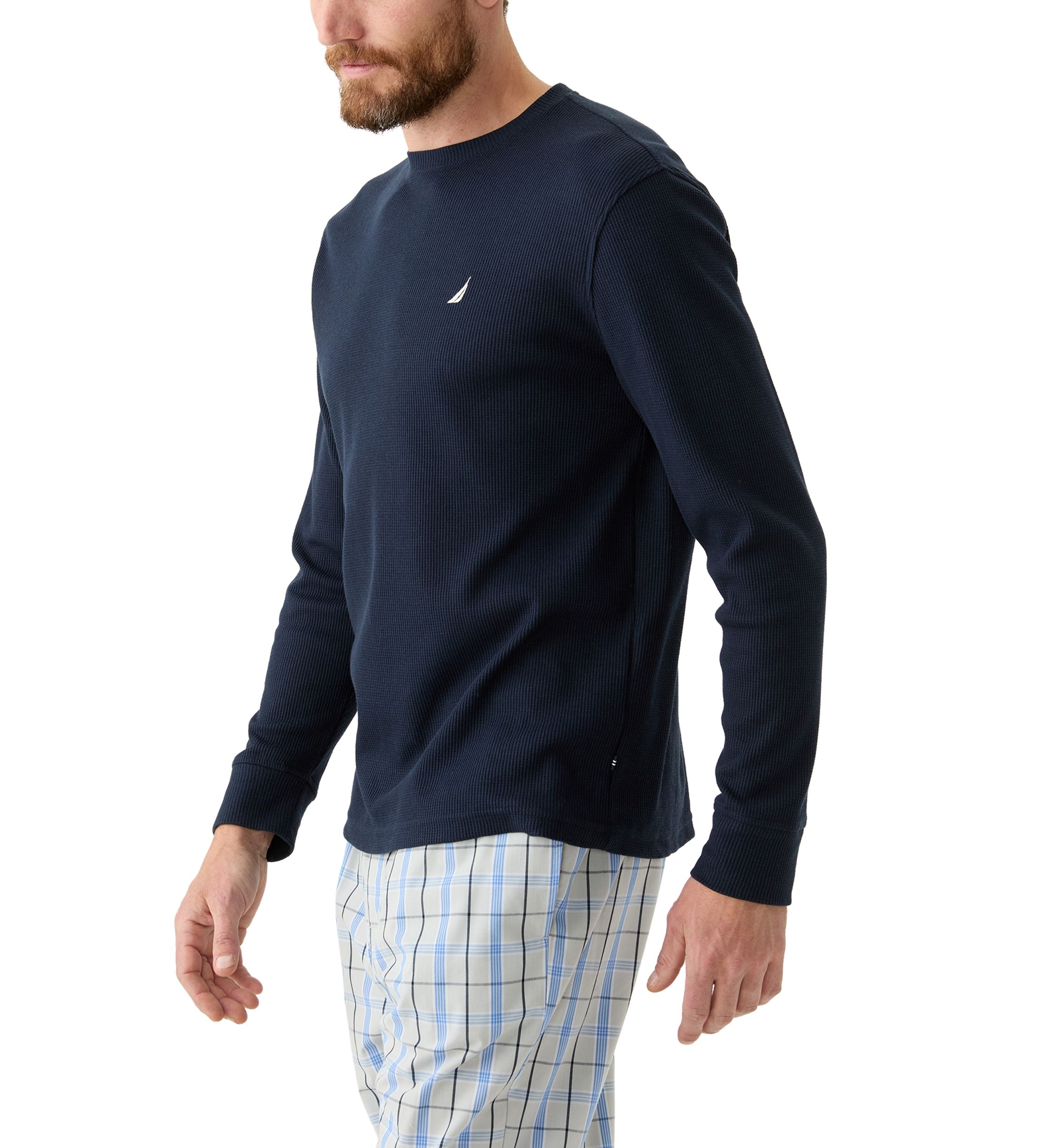 Waffle Long-Sleeve Sleep T-Shirt