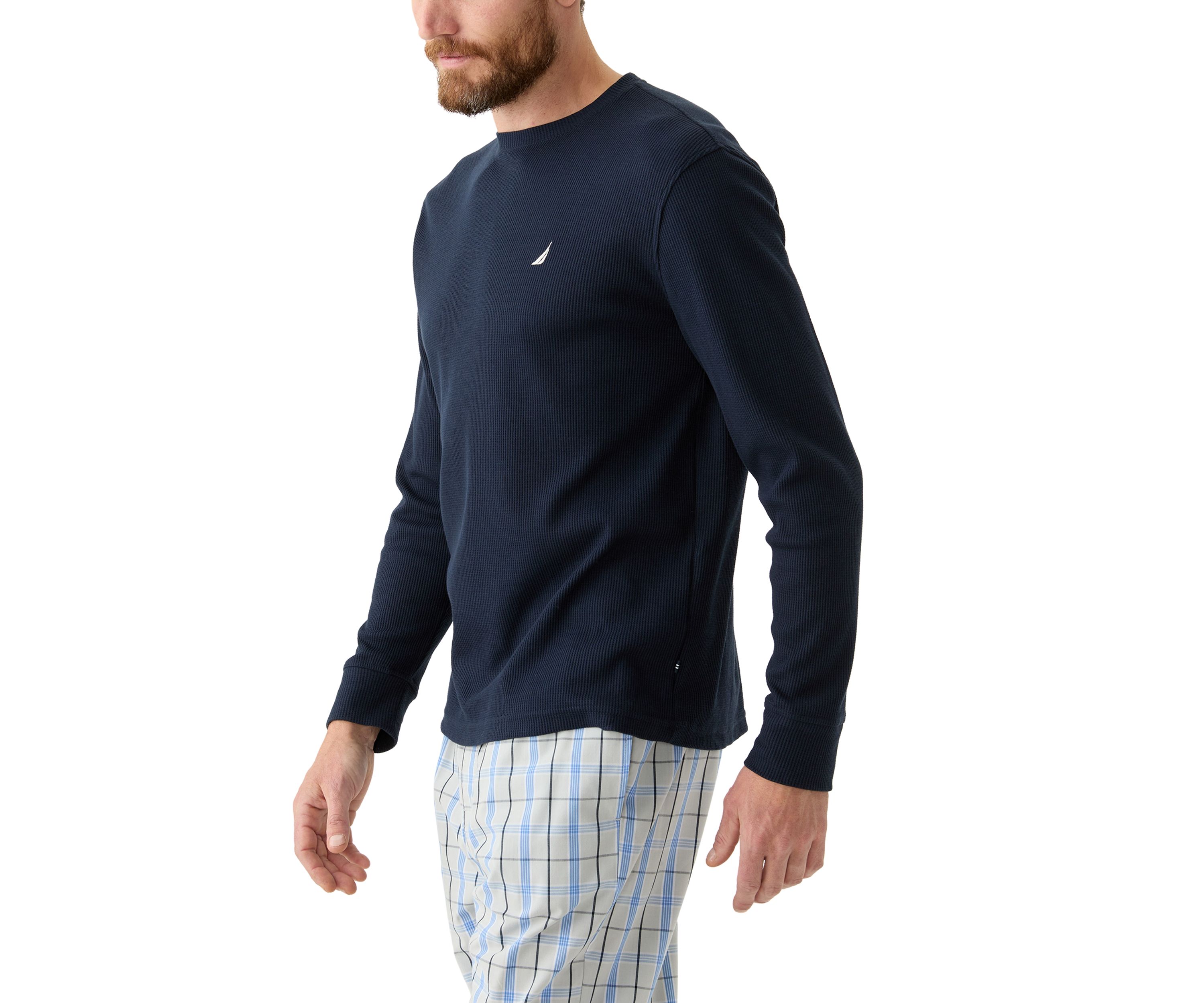 Waffle Long-Sleeve Sleep T-Shirt