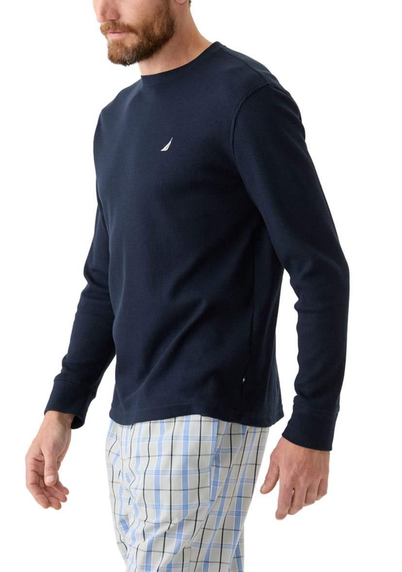 Waffle Long-Sleeve Sleep T-Shirt