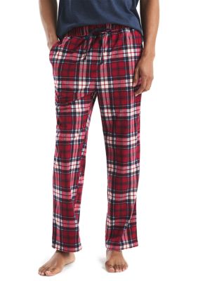 Nautica Men's Plaid Cozy Fleece Pants