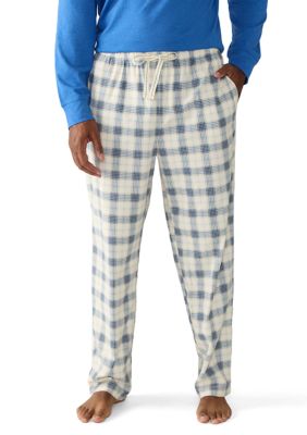 Nautica Men's Plaid Cozy Open Bottom Pajama Pants, 2XL