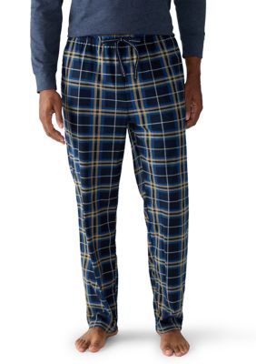 Nautica Men's Plaid Cozy Open Bottom Pajama Pants