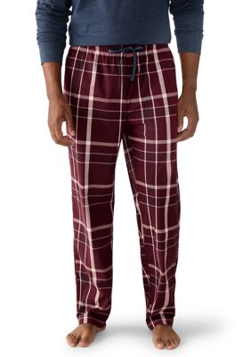 Nautica Men's Plaid Cozy Open Bottom Pajama Pants