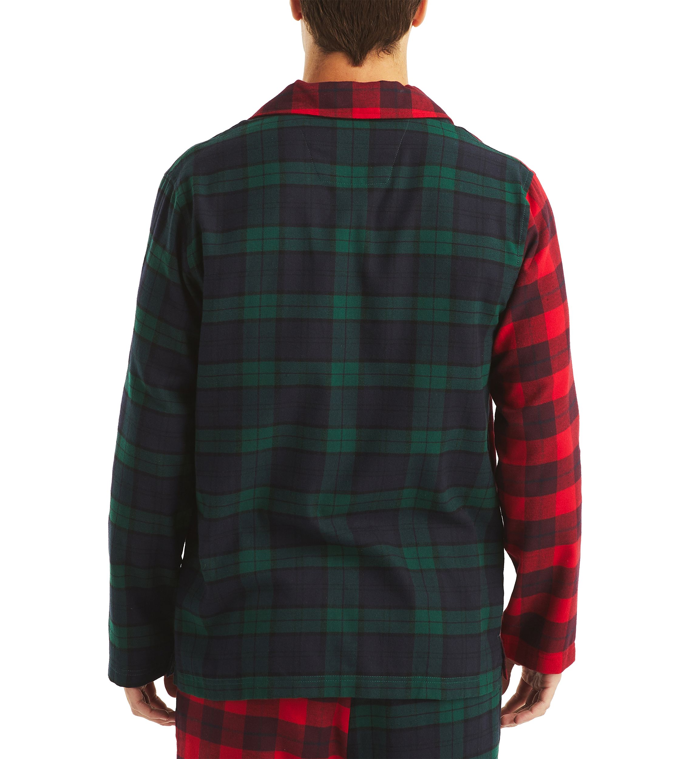 Sustainably Crafted Mixed Plaid Flannel Sleep Shirt