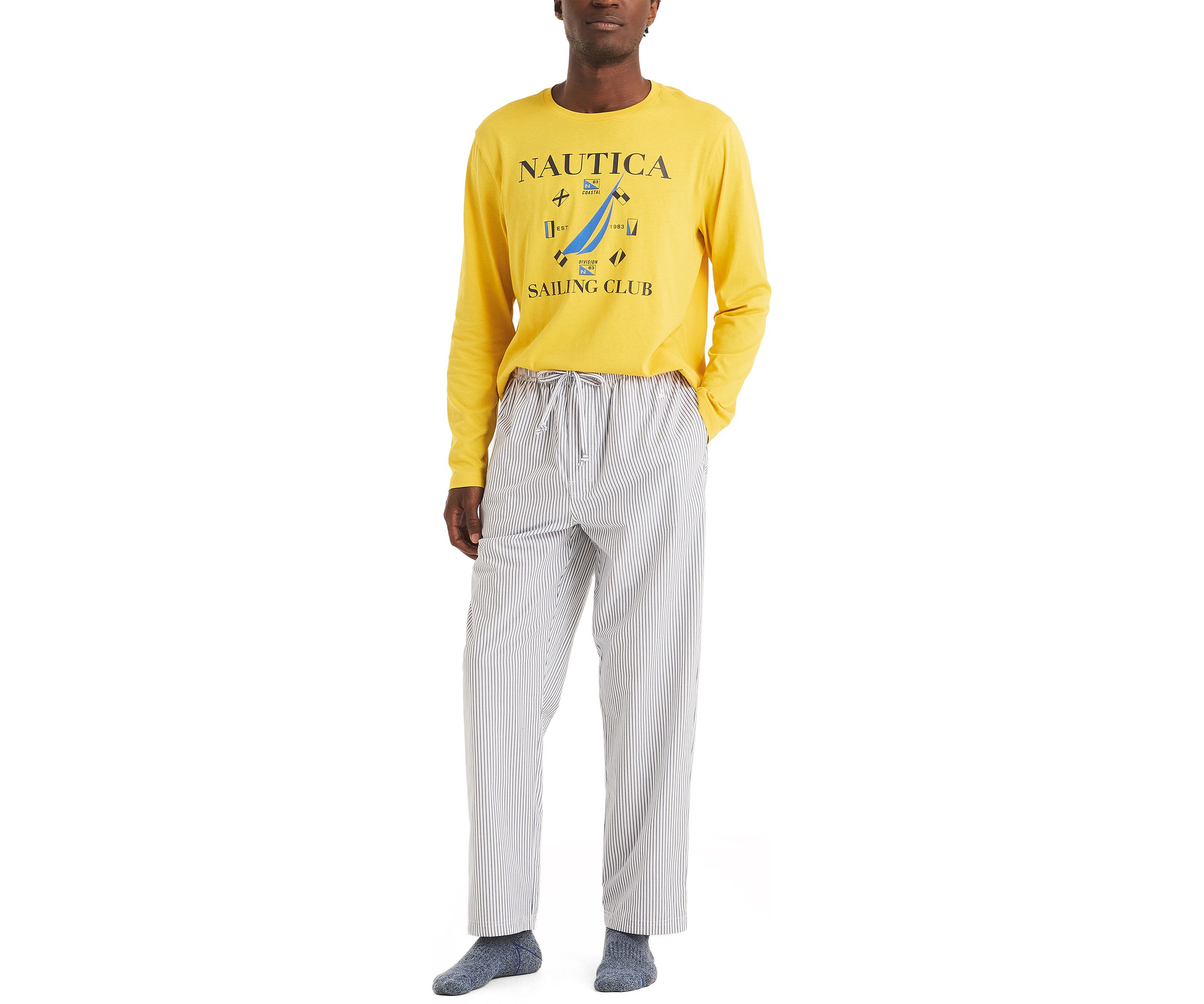 Sustainably Crafted Striped Poplin Sleep Pants