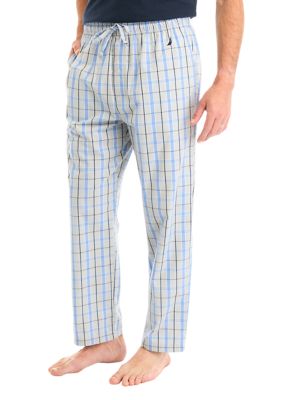 Nautica Men's Sustainably Crafted Plaid Poplin Sleep Pants