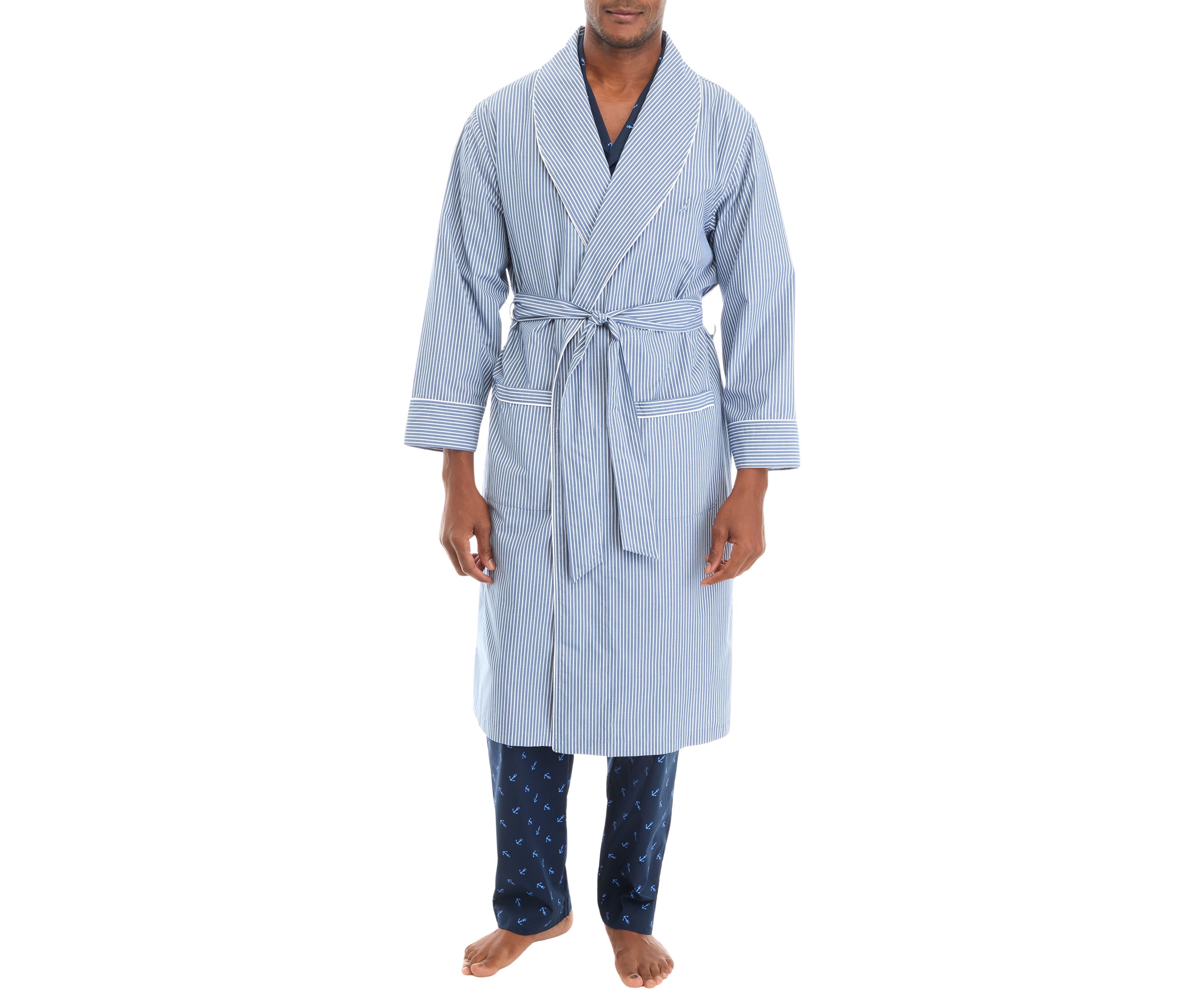 Sustainably Crafted Striped Robe