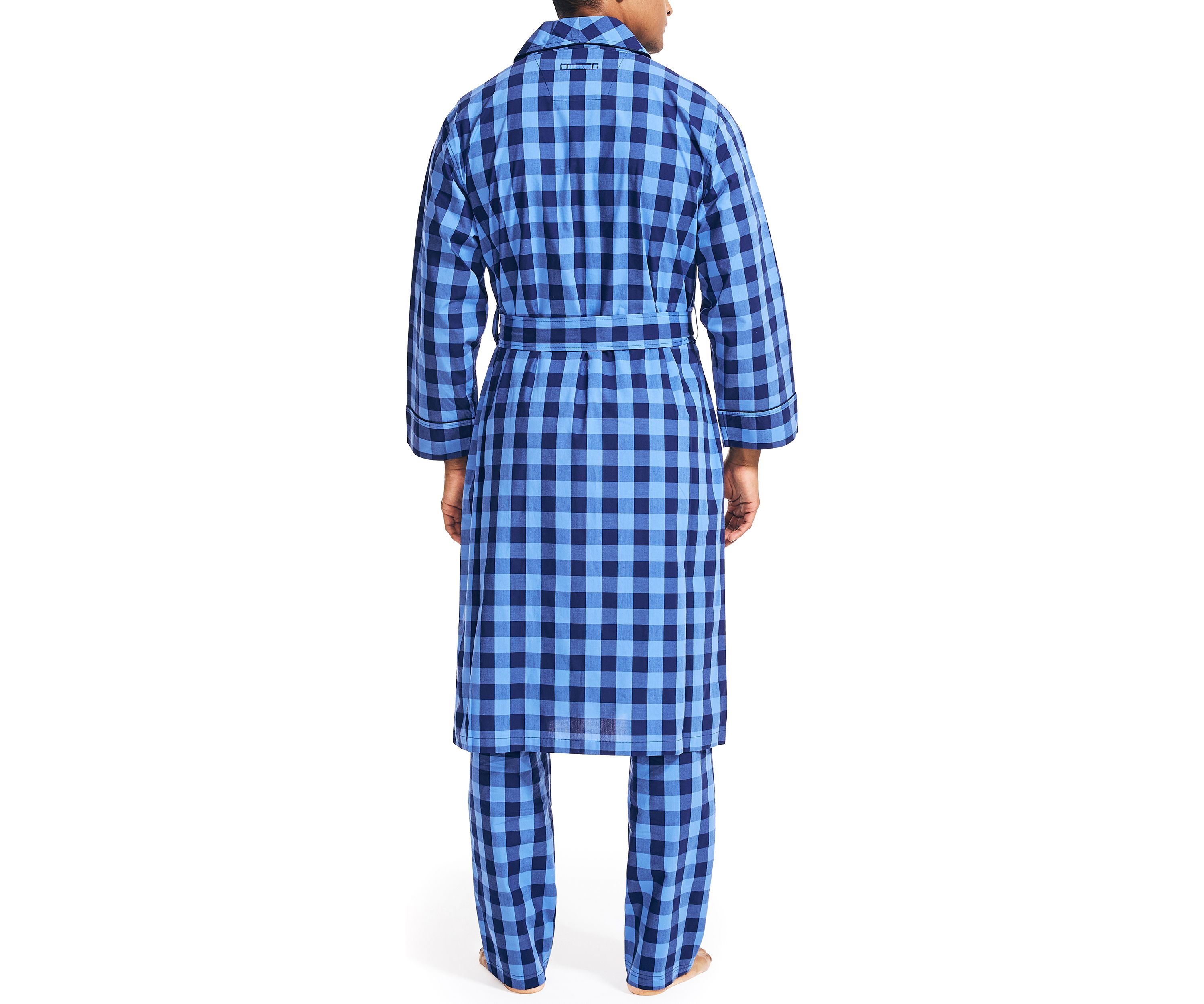 Buffalo Plaid Shawl Collar Robe