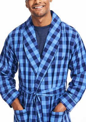 Buffalo Plaid Shawl Collar Robe