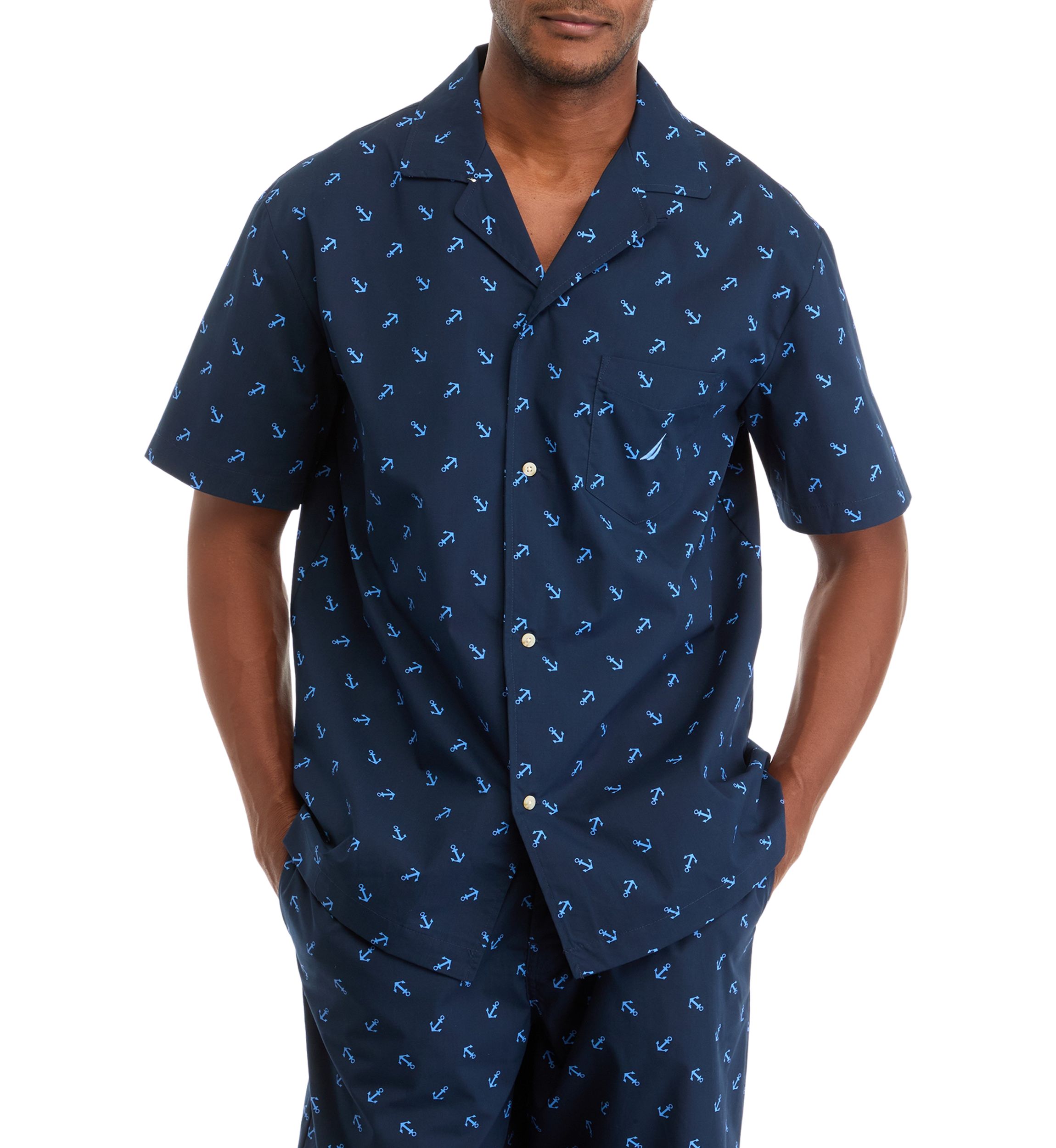 Sustainably Crafted Printed Camp Sleep Shirt