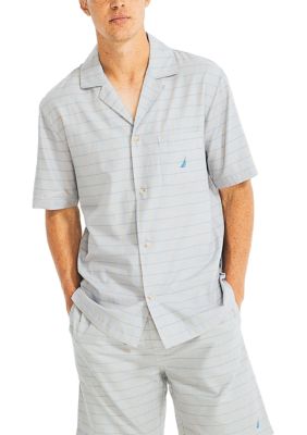 Herringbone and Plaid Sleep Shirt